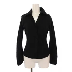 ナラカミーチェ NARA CAMICIE シャツ ブラウス 長袖 オープンカラー ストライプ柄 1 黒 /BM