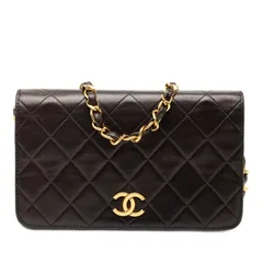 シャネル マトラッセ ココマーク チェーン ショルダーバッグ ブラック ラムスキン レディース CHANEL【1-0251385】