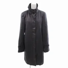 ケーティー キヨコ タカセ  K.T KIYOKO TAKASE スタンドカラーコート 光沢 ロング 11 紺 ネイビー /FF ■GY39