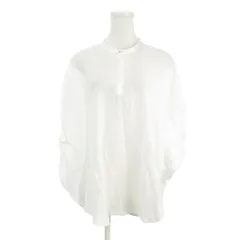 イエナ IENA ニュアンスドルマンBL シアーブラウス バンドカラー 五分袖 リネン混 麻 F 白 ホワイト /AH6 ■GY58