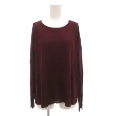 ザラ ZARA タグ付き ニット セーター L 長袖 クルーネック ワインレッド /AE