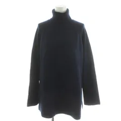 セオリー Theory CASHMERE RIB HEM TNK PO ニット セーター 長袖 タートルネック カシミヤ S 紺 ネイビー 2301716 /AN58