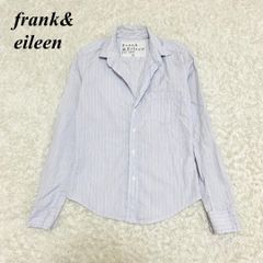 フランクアンドアイリーン スキッパーシャツ ナンバー柄 イタリア製 