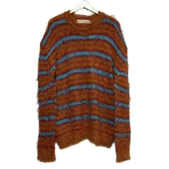 MARNI(マルニ) 長袖セーター サイズ40 M レディース - ブラウン×レッド×ブルー クルーネック/モヘア/ボーダー