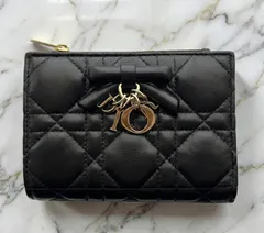 【新品】ディオール レディディオール ダリア 財布 黒 リボン 26年新作 Dior