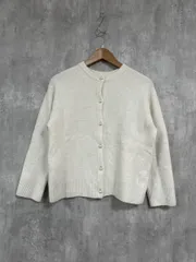ADAM ET ROPE' アダムエロペ パールボタン カーディガン sizeF/アイボリー ◆■ レディース
