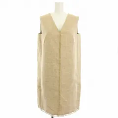 ボールジー BALLSEY トゥモローランド ジャンパースカート ワンピース ひざ丈 34 ベージュ 11-06-81-06031 /HN