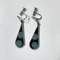 ★ ALPACA アルパカ ネジ式 イヤリング ティアドロップ MEXICO メキシコ アルパカメキシコ イヤリング 現状品