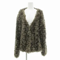 カスタネ Kastane 起毛ブルゾン ジャケット ノーカラー フラップボタン F 茶 ブラウン /JS