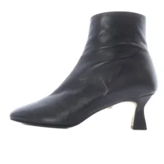 ルタロン Le Talon グリーズ 5.5レザースクエアソフトショートブーツ TAEKO HIGASHIHARA M 黒