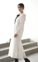 【美品】CELFORD Ａラインボウタイワンピース 36 マーメイド