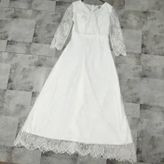 【美品】FURNA（SOLALA）　ウェディング  前撮り ドレス　Lサイズ　ホワイト　花柄 レース　二次会　結婚式　後撮り　クリーニング済