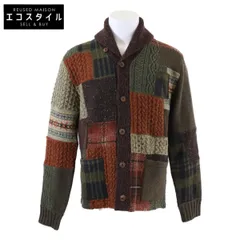 RRL ダブルアールエル 【美品/国内正規】782799908001 ウールブレンド ショールカラー パッチワーク ニットカーディガン/ M