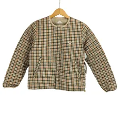 ダントン DANTON クルーネック インナーダウン プリント チェック ジャケット レディース import：S 