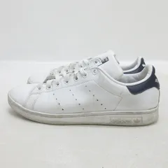 t■【26.5cm】ADIDAS/アディダス STAN SMITH スタンスミス FX5501レザーシューズ■白×紺/MENS/39【中古】