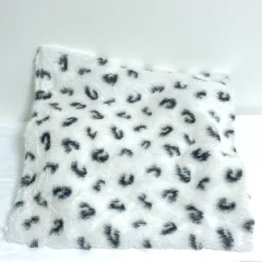 【213985】Francfranc フランフラン  クッションカバー　フェイクファー　タグ付き　定価3.500 ホワイト/ブラック