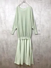 Rope Picnic ロペピクニック GDE12060 ドッキングドルマンニット ワンピース size38/黄緑 ■■レディース