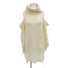 スナイデル SNIDEL タグ付き 24AW シースルーショルダーミニニットワンピース ウール 長袖 ロング チュール F SWNO245007 ホワイト /FF