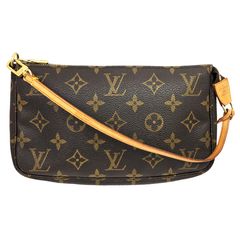 【中古】LOUIS VUITTON ルイ ヴィトン モノグラム ポシェットアクセソワール ショルダーバッグ アクセサリーポーチ バッグ ブラウン M51980 CA1002 レディース メンズ 人気 【ブランドギャラリー東心斎橋店】