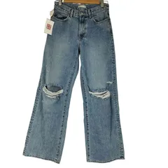 マウジー moussy KNEE SLIT WIDE ストレート デニム レディース JPN：1 