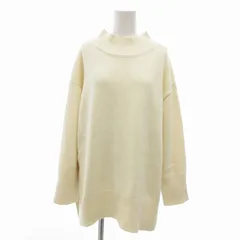 グローバルワーク GLOBAL WORK 美品 リブニット セーター ハイネック サイドスリット M アイボリー /UD
