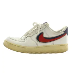 ナイキ NIKE AIR FORCE 1 LOW 3D CHENILLE SWOOSH WHITE RED BLUE スニーカー レザー ローカット US8 26cm 白 823511-106