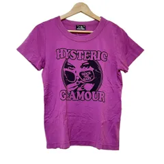HYSTERIC GLAMOUR(ヒステリックグラマー) 半袖Tシャツ サイズＦ F レディース - パープル×黒 クルーネック