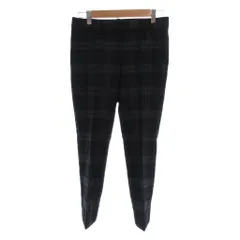 セオリー Theory パンツ スラックス チェック柄 カシミヤ混 0 紺 ネイビー グレー /JS