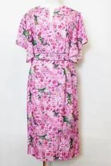 【151859】 MIKA NINAGAWA　NOEL　チェックシフォンドレス  0 ピンク