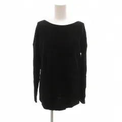 セオリー Theory ニット セーター ウール 長袖 S 黒 ブラック リブ編み ボートネック  /HW ■GY06