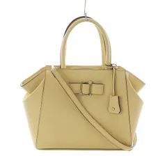 サマンサベガ Samantha Vega 2WAYバッグ トート ショルダー リボン 黄色 ベージュ /RI ■OS