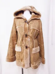 【198710】 Inestimable イネスティマーブル ムートン　ラムウール　ダッフルコート  36 ブラウン