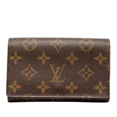 ルイ ヴィトン モノグラム ポルトモネ ビエ トレゾール M61730 ブラウン PVC レザー レディース LOUIS VUITTON【1-0251187】