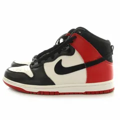 ナイキ NIKE バイユー ダンクハイ BY YOU DUNK HIGH スニーカー ハイカット ロゴ 切替 25.5 白 ホワイト 赤 レッド 黒 ブラック DJ7023-991 /MP ■GY19