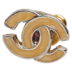 シャネル ココマーク キューブ フープピアス シャンパンゴールド