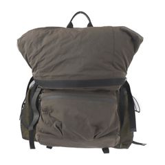 BOTTEGAVENETA ボッテガヴェネタ バックパック リュック・デイパック 571596 ナイロン レザー フォンデンテ ブラウン系 ブラック イエロー系