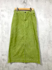 niko and ニコ アンド コーデュロイ Aライン スカート sizeM/黄緑 ■■レディース