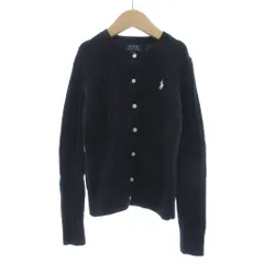 ポロ ラルフローレン POLO RALPH LAUREN カーディガン コットンニット ケーブル編み M ダークネイビー /UO