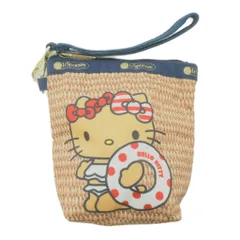 レスポートサック LesportSAC サンリオ ハローキティ ポーチ 浮き輪 日焼けキティ ライトブラウン系 /UO
