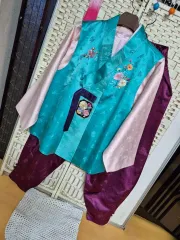 メンズ シルク チマチョゴリ セット SET 100 細身 105 ドライクリーニング 済み 麻