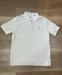 【219561】Tommy Bahama トミーバハマ  ポロシャツ　半袖　胸元ロゴ刺繍　サイズL メンズ  ・ ホワイト