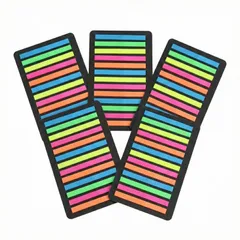 透明 極細フィルムふせん 5色 300枚×5セット（計1500枚）4mm×45mm 文字が透ける ラインマーカー代わり インデックス・しおり用 (通常) [通常]