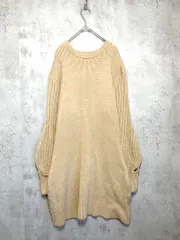 SLY スライ BICOLORCOTTONMG ニット ワンピース size2/ベージュ ◇■レディース