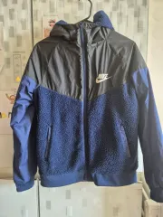 ナイキ フリース ウィンドランナー ジャケット ネイビー ブラックㅡキッズ