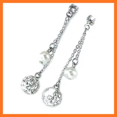 【新品】 メッキ ピアス キラキラボール/淡水パール 0