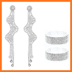 【新品】 【VanFROSTED】ピアス フィットネス大会 クリスタル 競技 舞台 ステージ ボディ ウェディング ベスト 結婚 ジャパン 社交ダンス 花 筋トレ 包装 プレゼント ラッピング ラインストーン セット ブレスレット ピアスシルバー 150
