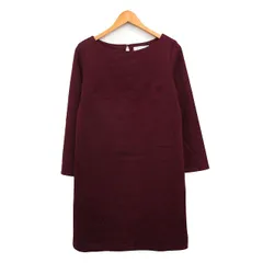 ロペピクニック ROPE Picnic ワンピース 長袖 膝丈 シンプル 38 ワインレッド /KT25