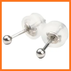 【新品】 PLUSTER プラチナ ピアス つけっぱなし 両耳 4mm(金属アレルギー対応 本物) 丸玉 PT900 (ギフトボックスセット)/ レディース メンズ ジュエリー アクセサリー 誕生日 クリスマス プレゼント 0