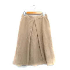 マウジー MOUSSY フレア スカート ロング スエード調 シンプル 2 ベージュ /KT33