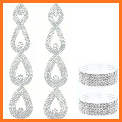 【新品】 【VanFROSTED】 コンテスト ピアス フィットネス 大会 アクセ ジュエリー 衣装 ボディ ダンス 大 長 軽 結婚 競技 ラインストーン 揺れる 花嫁 年 セット メイク ブレスレット バングルシルバー 185